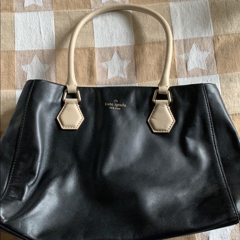 Black leather Kate Spade